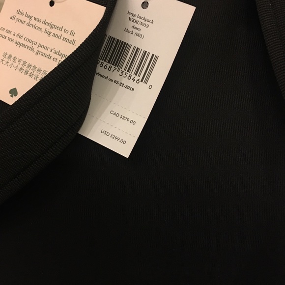 π Kate Spade Dawn Large Backpack in Black - Picture 4 of 6